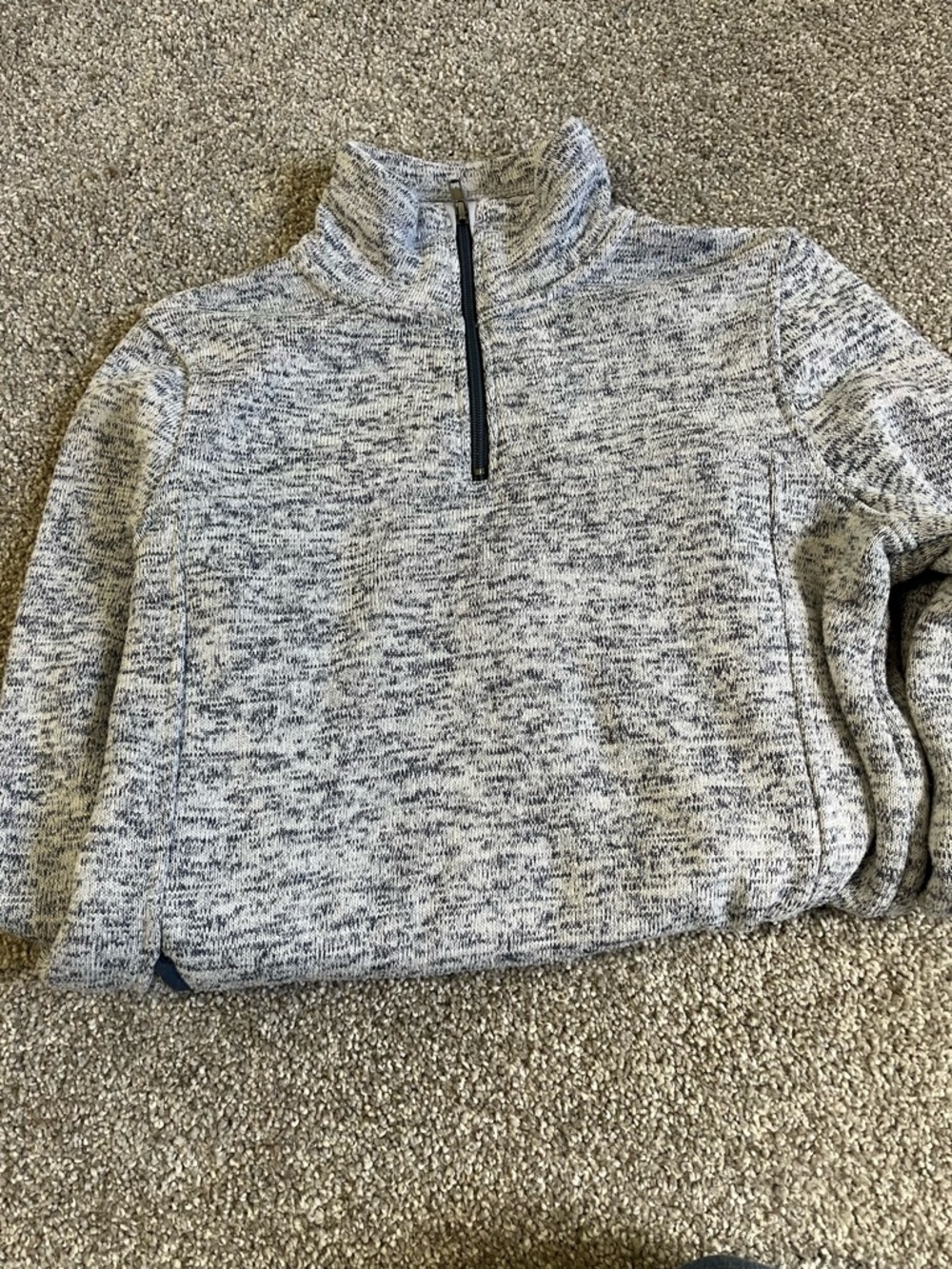 Blue and White Quarter Zip